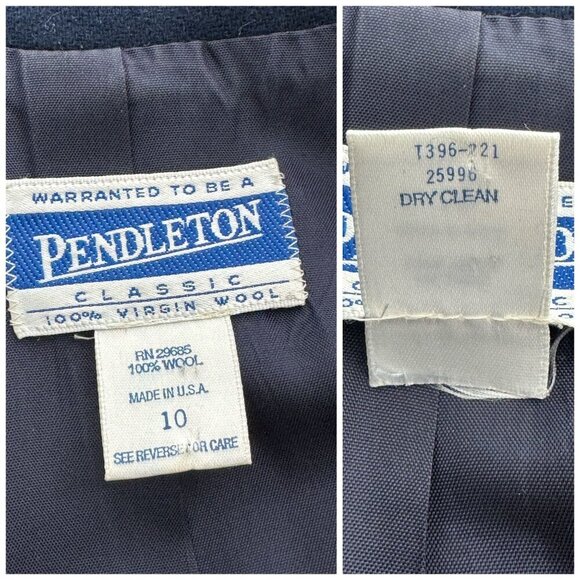 Pendleton Classic 100% Virgin Wool Vintage Blazer Jacket Tartan Plaid Women's 10 - Picture 3 of 9